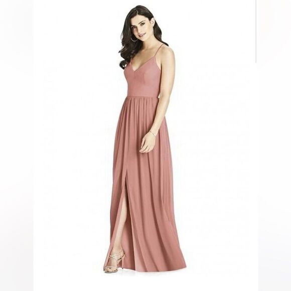 Dessy Collection 3019 Lux Chiffon Dress  NWT - Picture 1 of 7